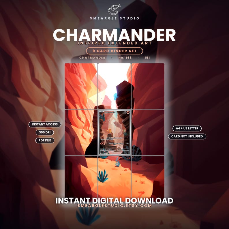 Charmander 168/165 Extended Binder Art Display (Digital Download) image 1