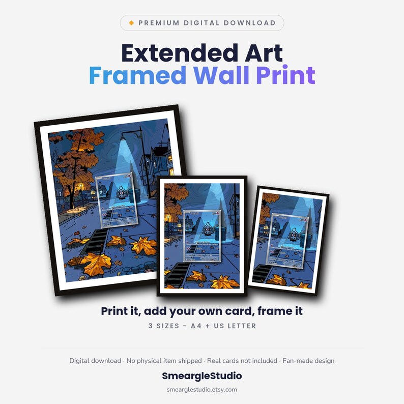 Duskull 68/64 Extended Art - Pokemon Framed Wall Print | Printable Digital Download Poster image 1