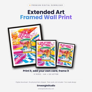 Charmander 38 Extended Art - Pokemon Framed Wall Print | Printable Digital Download Poster image 1
