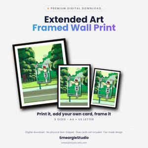 Pidgeotto 208/197 Extended Art - Pokemon Framed Wall Print | Printable Digital Download Poster image 1