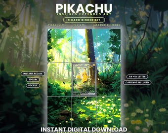 Pikachu ex 276/217 Extended Binder Art Binder Display (Digital Download)