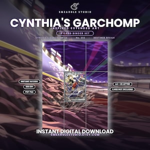 Cynthia's Garchomp Ex 232/182 Extended Binder Art Display (Digital Download) image 1