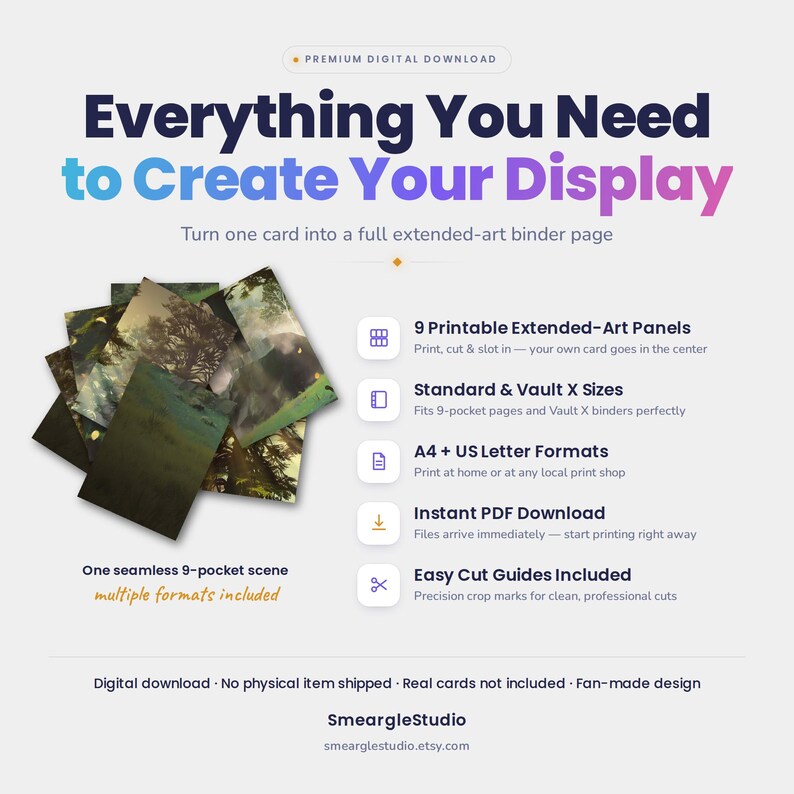 Turtwig GG31/GG70 Extended Binder Art Display (Digital Download) image 2