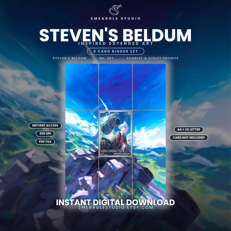 Steven's Beldum 207 Extended Binder Art Display (Digital Download) image 1