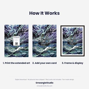 Lugia V 186/195 Arte Extendido - Lámina enmarcada de Pokémon / Póster digital imprimible para descargar imagen 4
