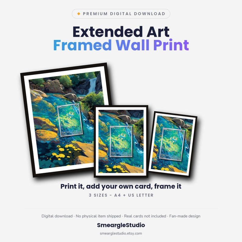 Froakie 88/86 Extended Art - Pokemon Framed Wall Print | Printable Digital Download Poster image 1