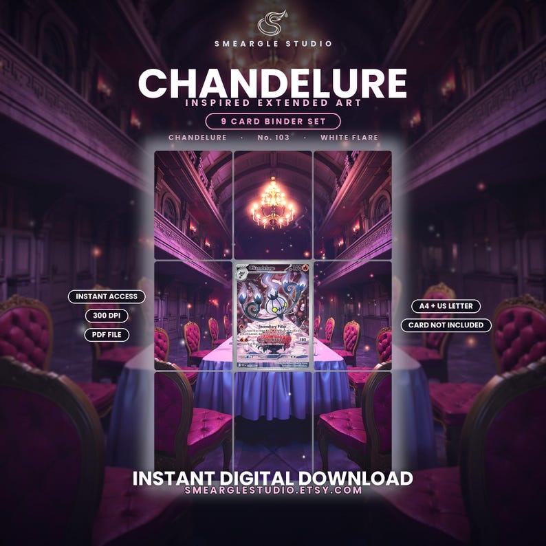 Chandelure 103/86 Extended Binder Art Display (Digital Download) image 1