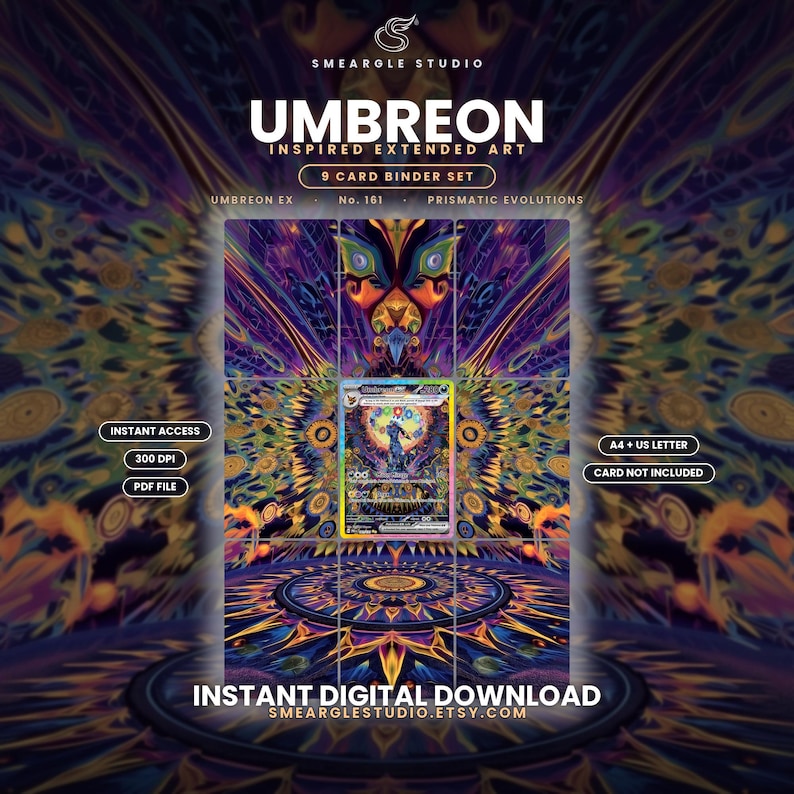 Umbreon ex 161/131 Extended Binder Art Display (Digital Download) image 1