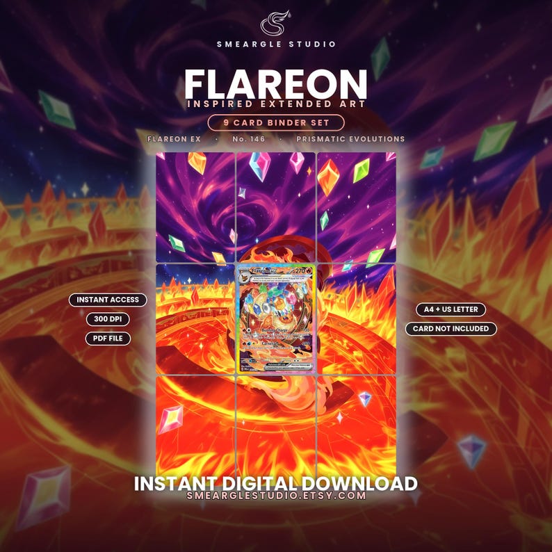 Flareon ex 146/131 Extended Binder Art Display (Digital Download) image 1