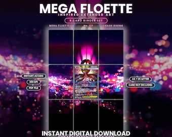 Mega Floette ex 117/86 Extended Binder Art Display (Digital Download)