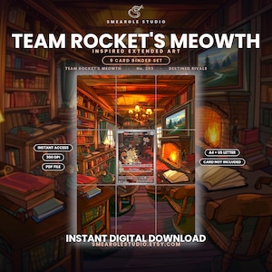 Team Rocket's Meowth 203/182 Extended Binder Art Display (Digital Download) image 1