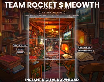 Team Rocket's Meowth 203/182 Extended Binder Art Display (Digital Download)