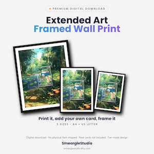 Snorlax 51 Extended Art - Pokemon Framed Wall Print | Printable Digital Download Poster image 1