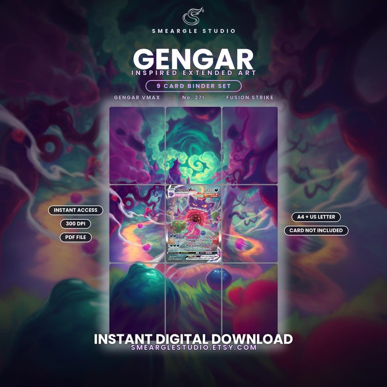 Gengar VMAX 271/264 Extended Binder Art Display (Digital Download) image 1
