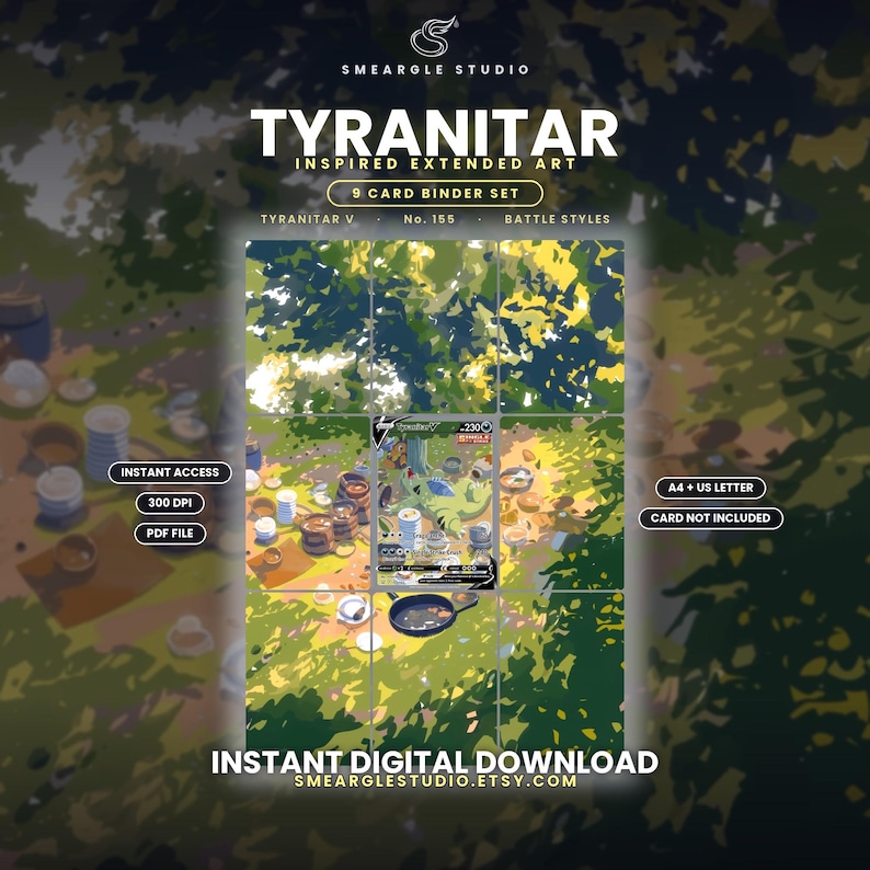Tyranitar V 155/163 Extended Binder Art Display (Digital Download) image 1