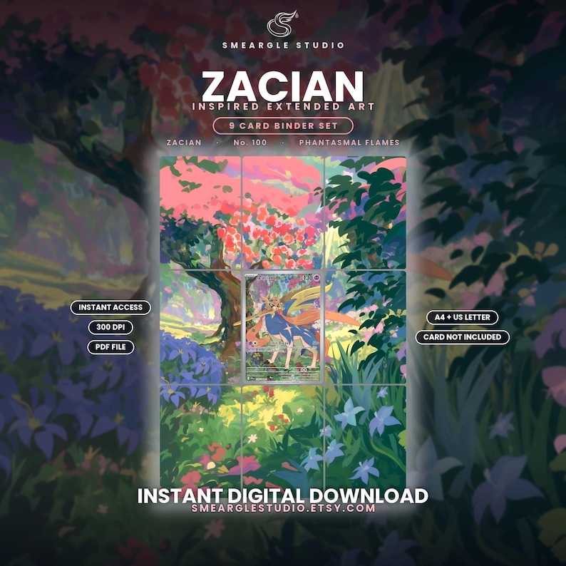 Zacian 100/94 Extended Binder Art Display (Digital Download) image 1