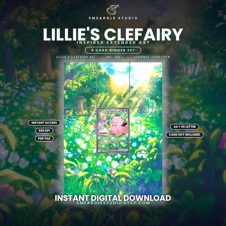 Lillie's Clefairy ex 184/159 Extended Binder Art Display (Digital Download) image 1