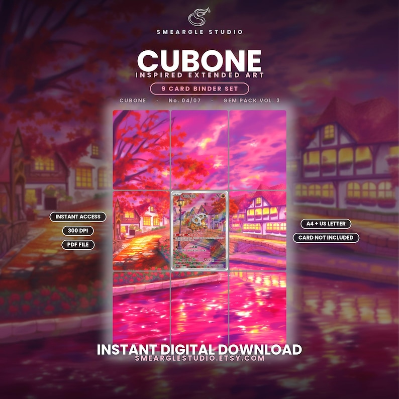 Cubone 407/07 Extended Binder Art Display (Digital Download) image 1