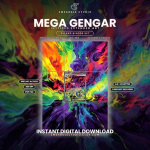 Mega Gengar ex 284/217 Extended Binder Art Binder Display (Digital Download) image 1