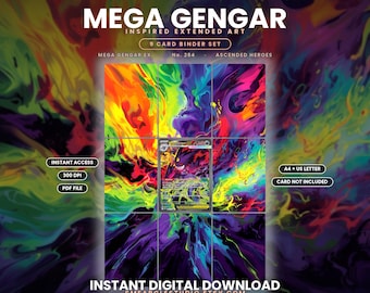 Mega Gengar ex 284/217 Extended Binder Art Binder Display (Digital Download)