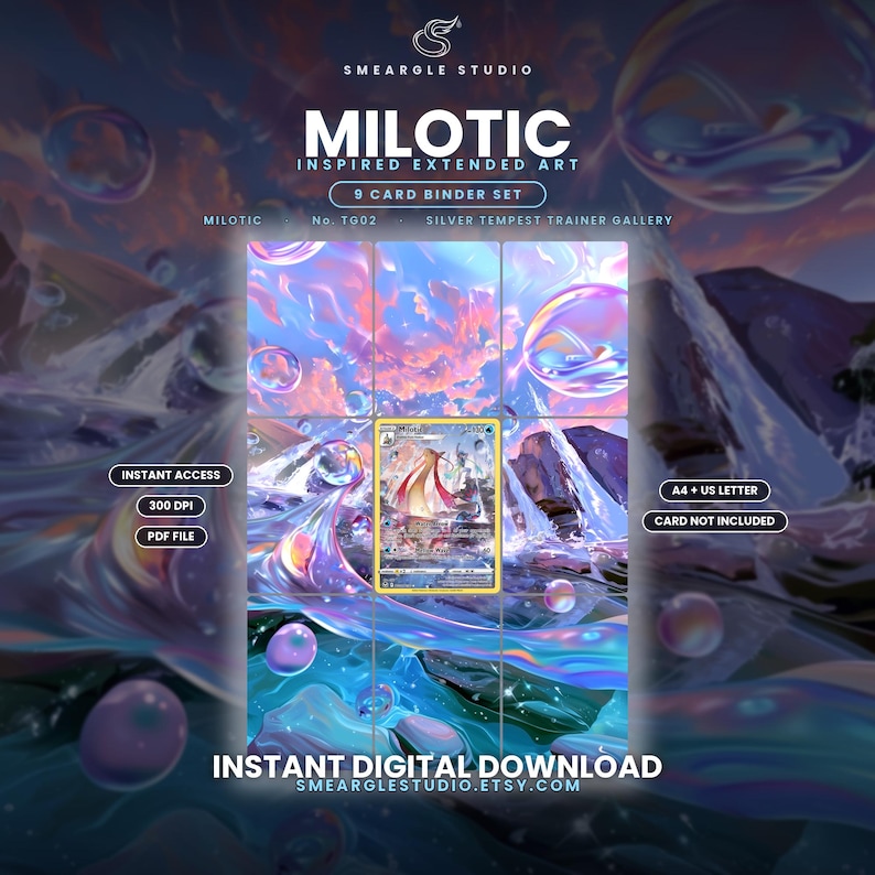 Milotic TG02/TG30 Extended Binder Art Display (Digital Download) image 1