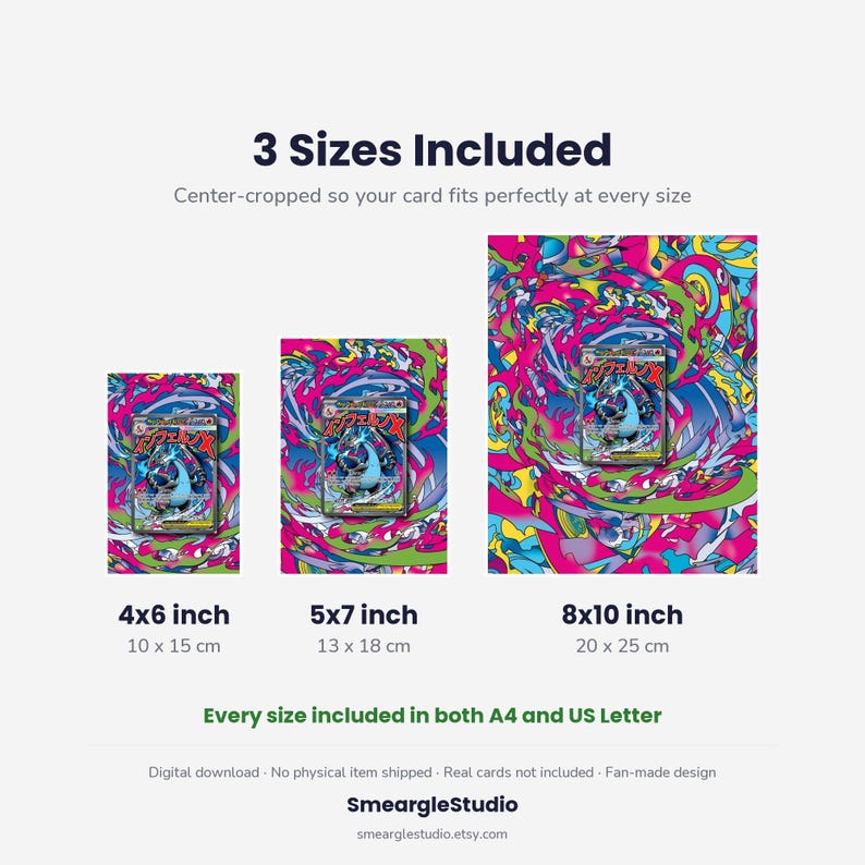 Charizard 23 Extended Art - Pokemon Framed Wall Print | Printable Digital Download Poster image 3