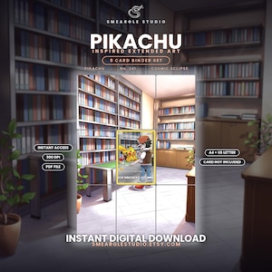 Pikachu 241 Extended Binder Art Display (Digital Download)