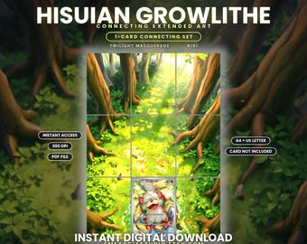 Hisuian Growlithe 1-Card Connecting Binder Art (Digital Download)