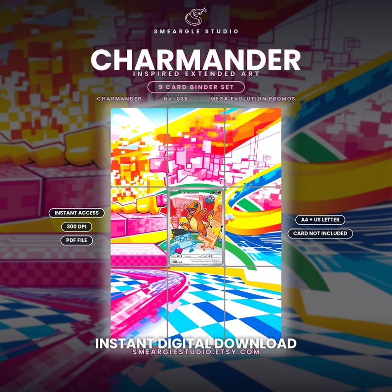 Charmander 38 Extended Binder Art Display (Digital Download) image 1
