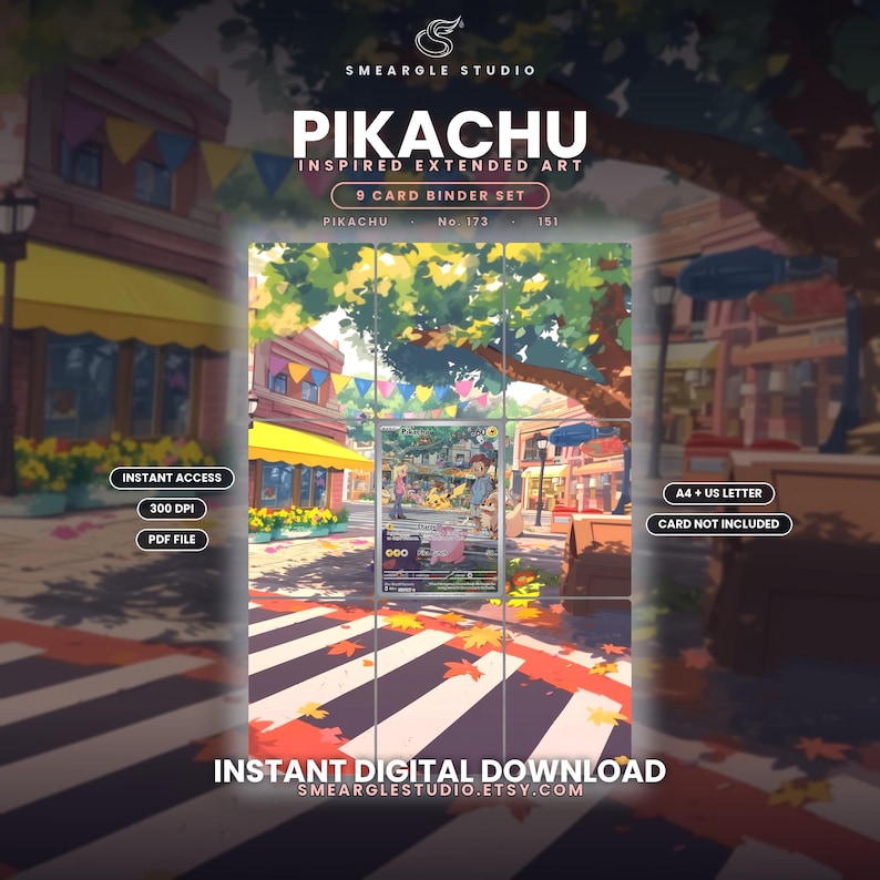 Pikachu 173/165 Extended Binder Art Display (Digital Download) image 1