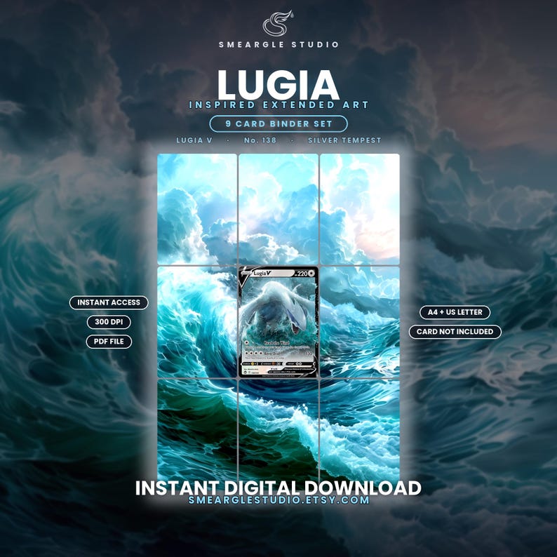 Lugia V 138/195 Extended Binder Art Display (Digital Download) image 1