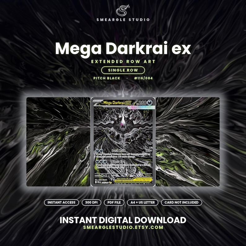 Mega Darkrai ex 116/84 Extended Row Art (Digital Download) image 1