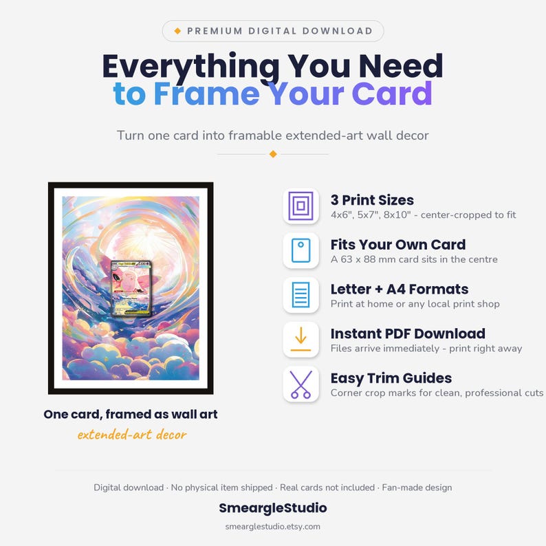 Mega Clefable ex 119/88 Extended Art - Pokemon Framed Wall Print | Digital Download image 2