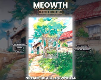 Meowth 106/94 Extended Binder Art Display (Digital Download)