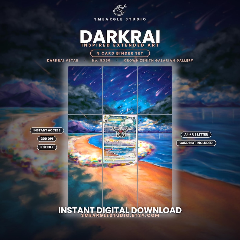 Illustrazione estesa del raccoglitore Darkrai VSTAR GG50/GG70 (download digitale) immagine 1