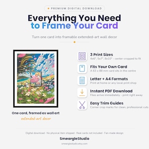 Clefairy 280/217 Extended Art - Pokemon Framed Wall Print | Printable Digital Download Poster image 2