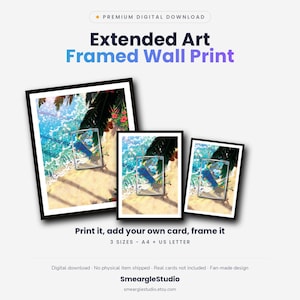 Oshawott 105 Extended Art - Pokemon Framed Wall Print | Printable Digital Download Poster image 1
