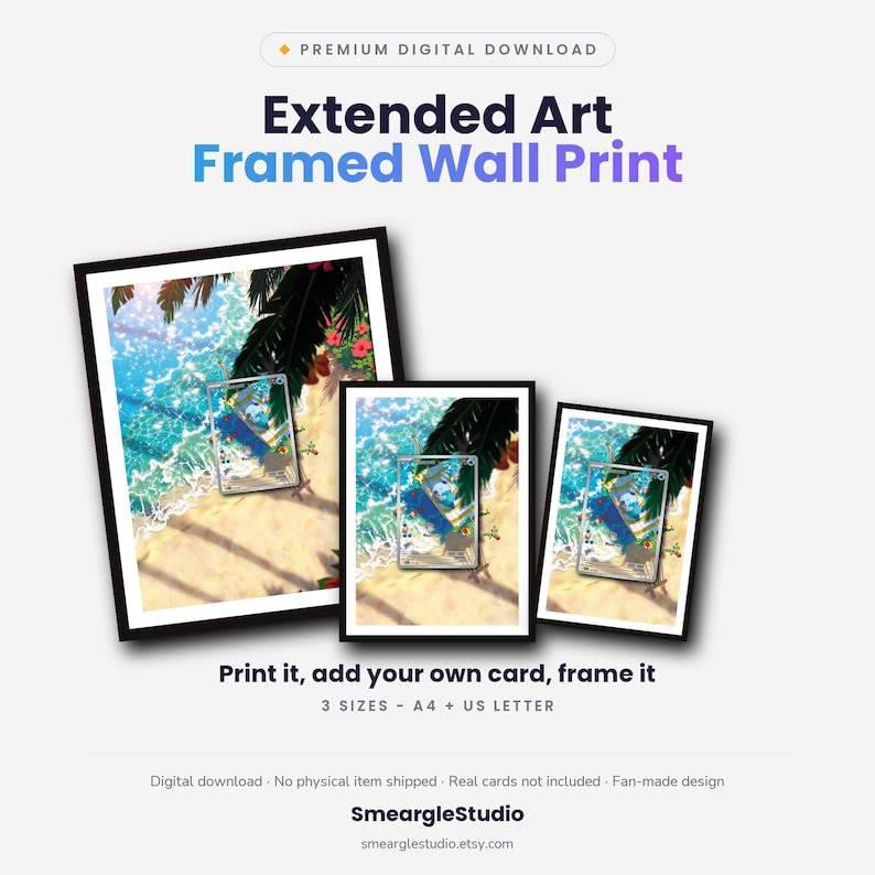 Oshawott 105 Extended Art - Pokemon Framed Wall Print | Printable Digital Download Poster image 1