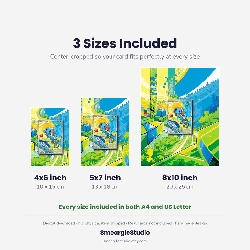 Squirtle 39 Extended Art - Pokemon Framed Wall Print | Printable Digital Download Poster image 3