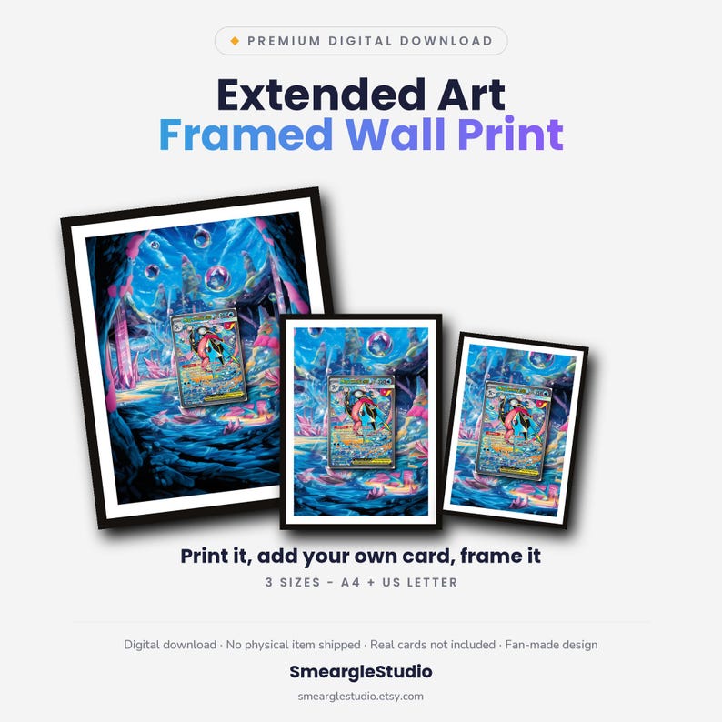 Greninja 116/86 Extended Art - Pokemon Framed Wall Print | Printable Digital Download Poster image 1