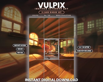 Vulpix 138/132 Exibição de Arte em Pasta Ampliada (Download Digital)