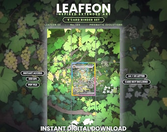 Leafeon ex 144/131 Extended Binder Art Display (Digital Download)