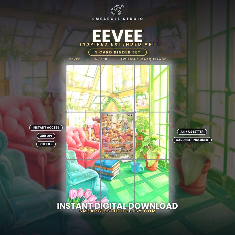 Eevee 188/167 Extended Binder Art Display (Digital Download) image 1