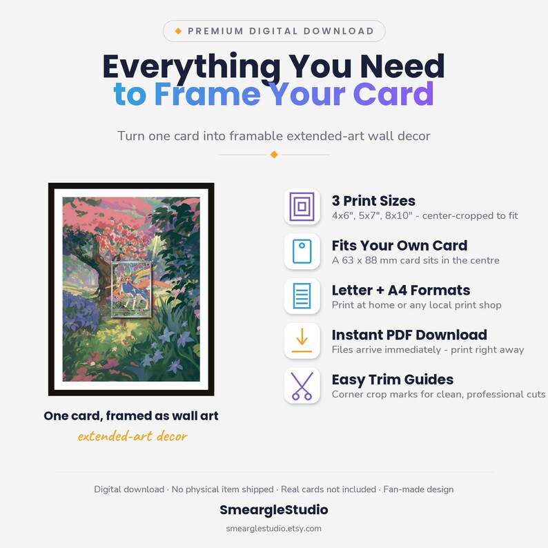 Zacian 100/94 Extended Art - Pokemon Framed Wall Print | Printable Digital Download Poster image 2