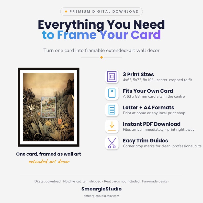 Beautifly 219 Extended Art - Pokemon Framed Wall Print | Printable Digital Download Poster image 2