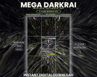 Mega Darkrai ex 116/84 Extended Binder Art Display (Digital Download)