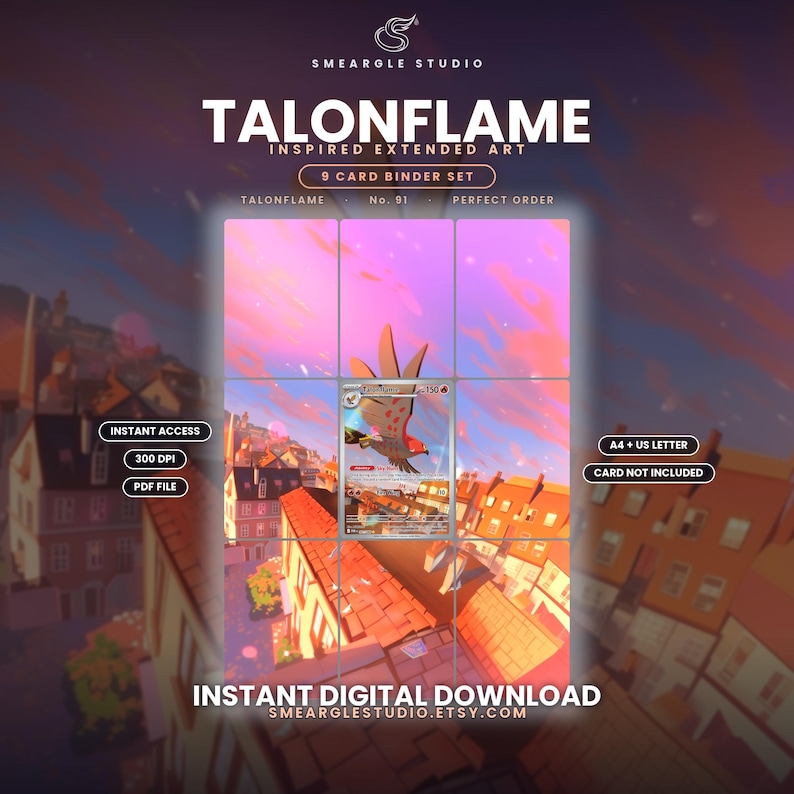 Talonflame 91/88 Binder Art Display (Digitaler Download) Bild 1