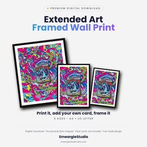 Charizard 23 Extended Art - Pokemon Framed Wall Print | Printable Digital Download Poster image 1