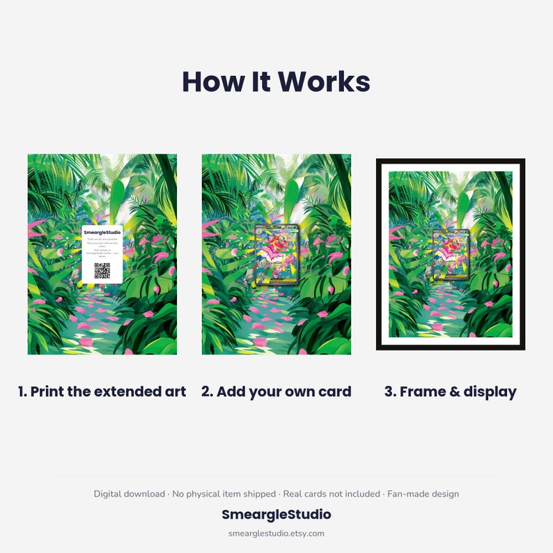 Mega Meganium ex 272/217 Extended Art - Pokemon Framed Wall Print | Printable Digital Download Poster image 4