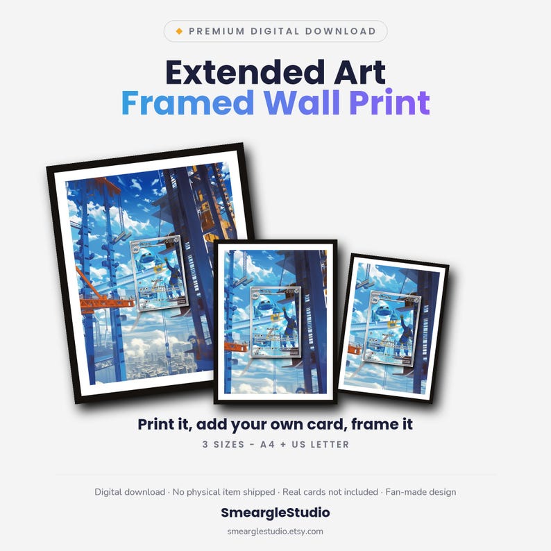 Metang 94/86 Extended Art - Pokemon Framed Wall Print | Printable Digital Download Poster image 1